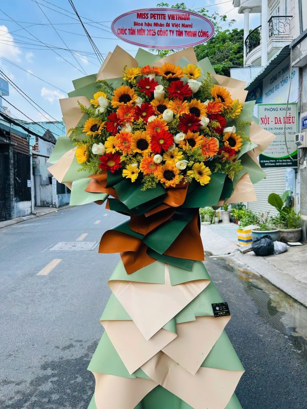 lẵng hoa khai trương
