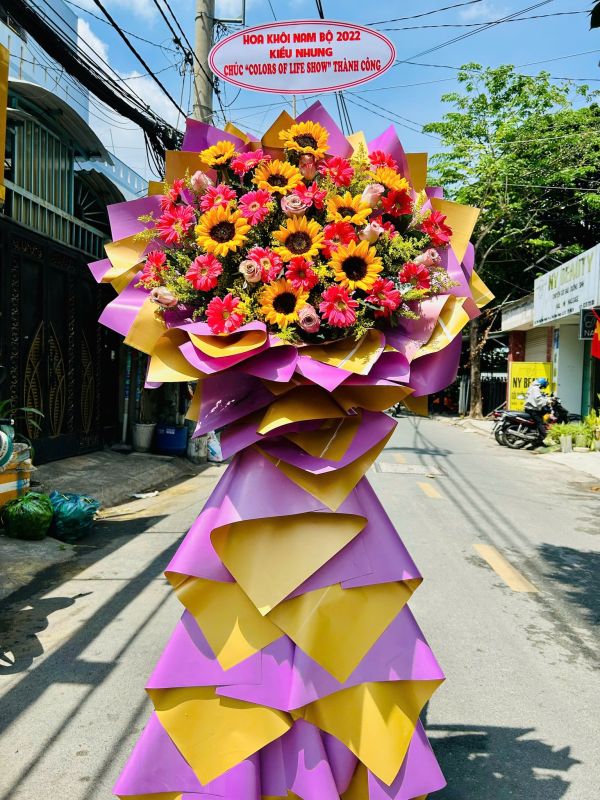 lẵng hoa khai trương