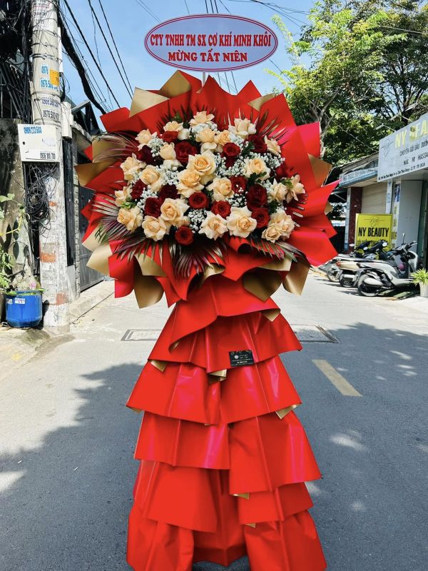 lẵng hoa khai trương