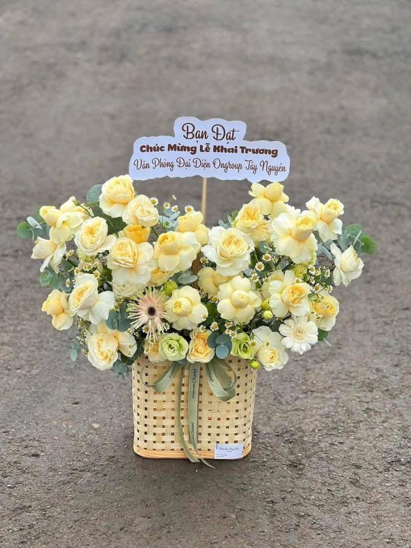 giỏ hoa khai trương