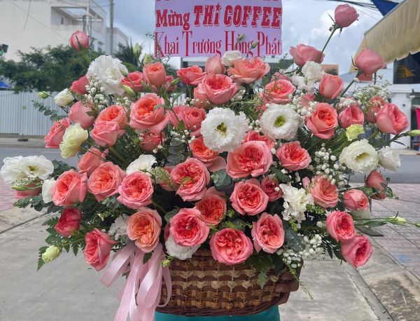 giỏ hoa khai trương