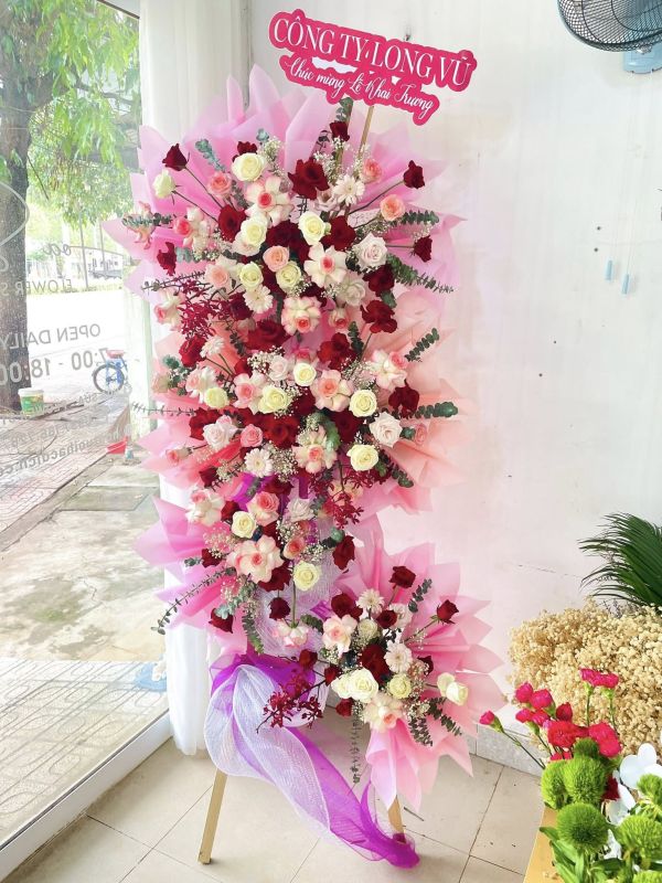lẵng hoa khai trương