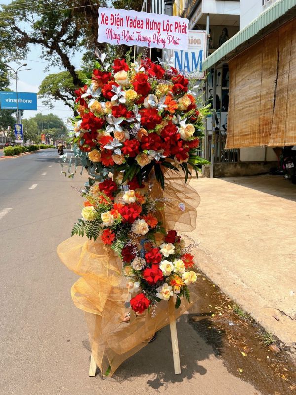 lẵng hoa khai trương