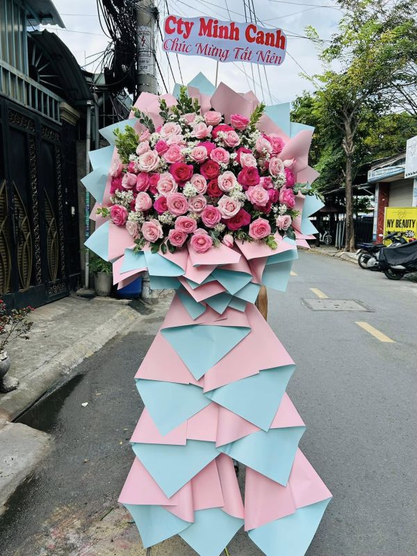 lẵng hoa khai trương