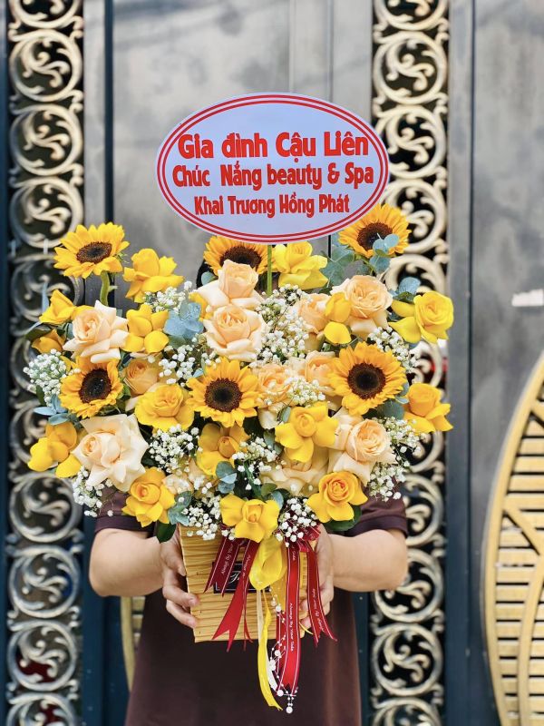 giỏ hoa khai trương