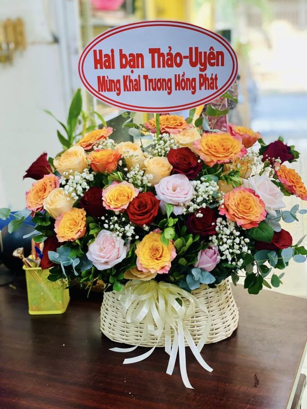 giỏ hoa khai trương