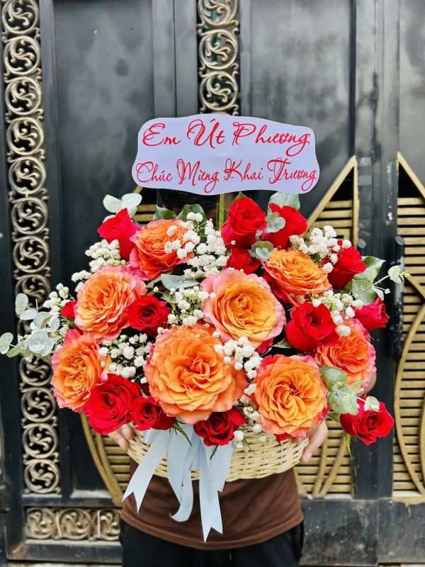 giỏ hoa khai trương