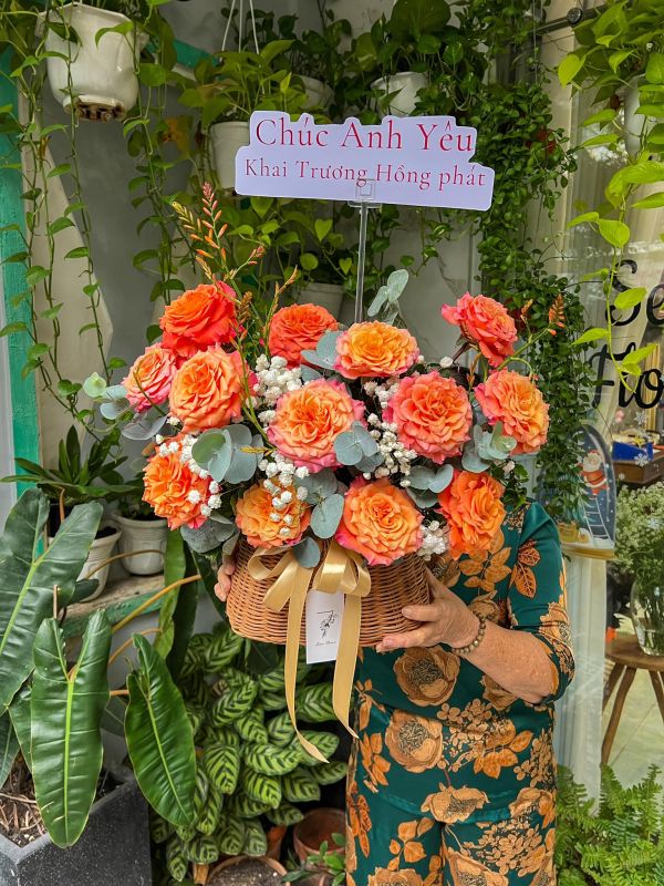 giỏ hoa khai trương