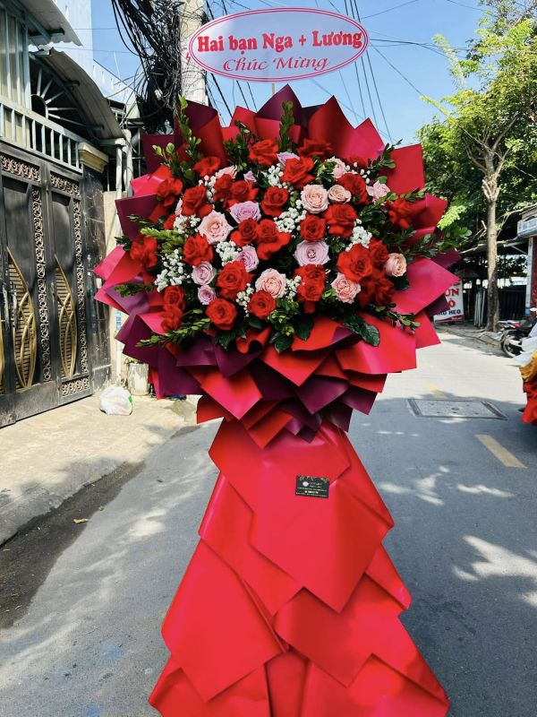 lẵng hoa khai trương