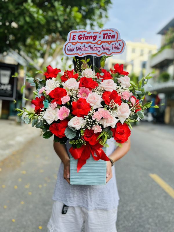 giỏ hoa khai trương