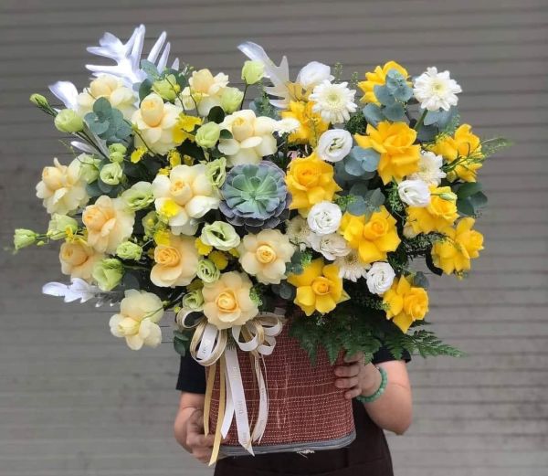 giỏ hoa khai trương