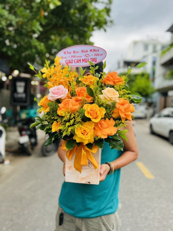 giỏ hoa khai trương