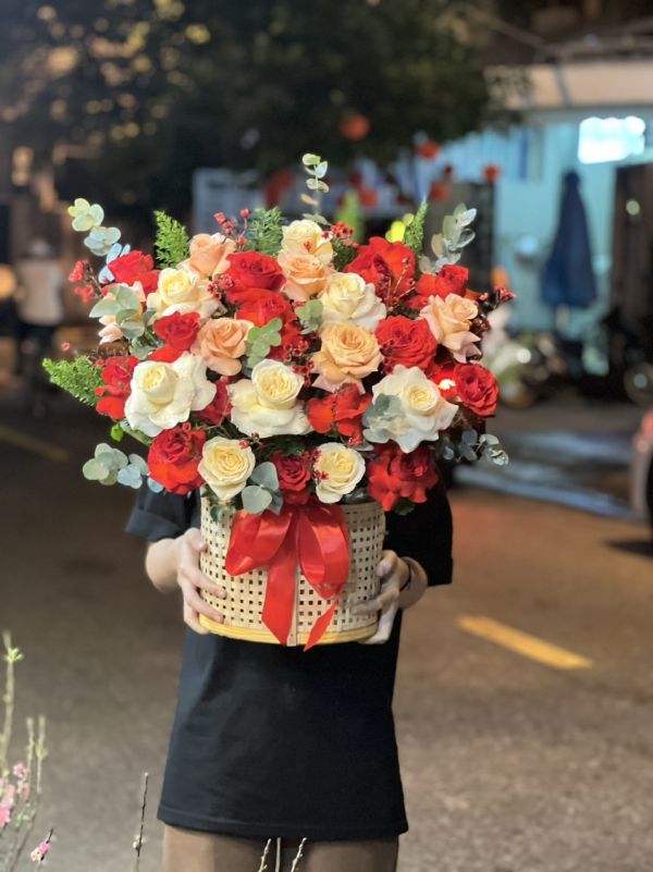 giỏ hoa khai trương