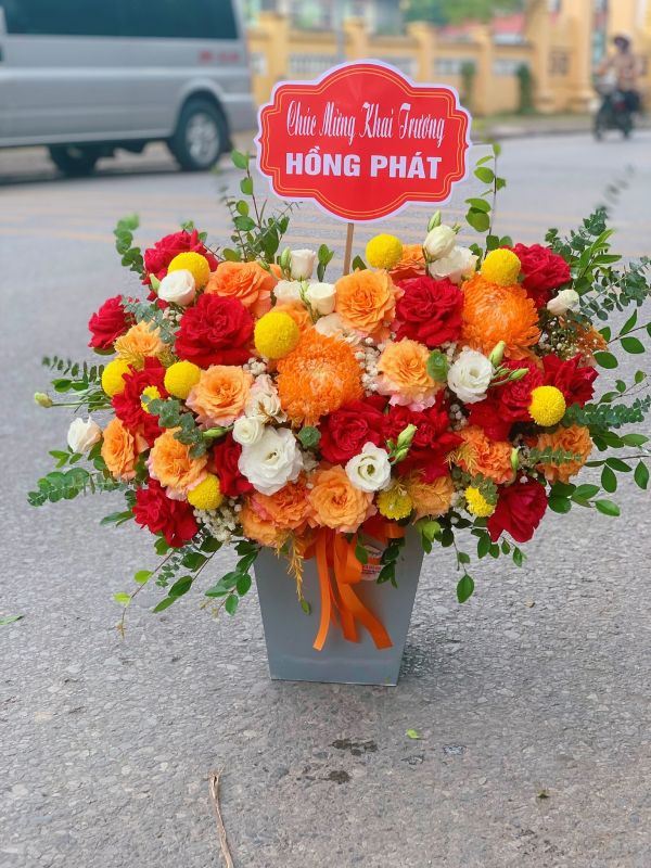 giỏ hoa khai trương