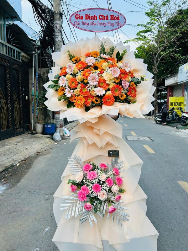 lẵng hoa khai trương