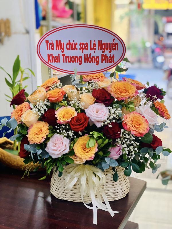 giỏ hoa khai trương