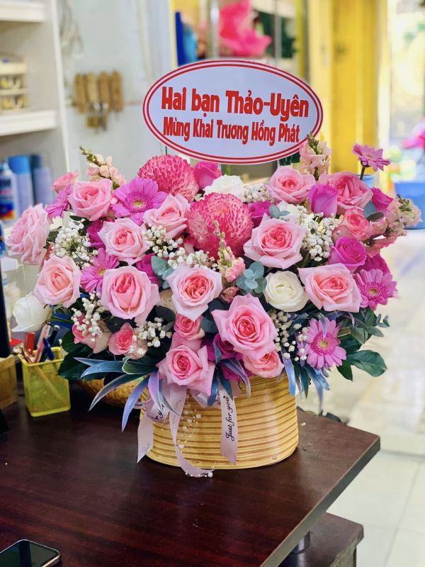 giỏ hoa khai trương