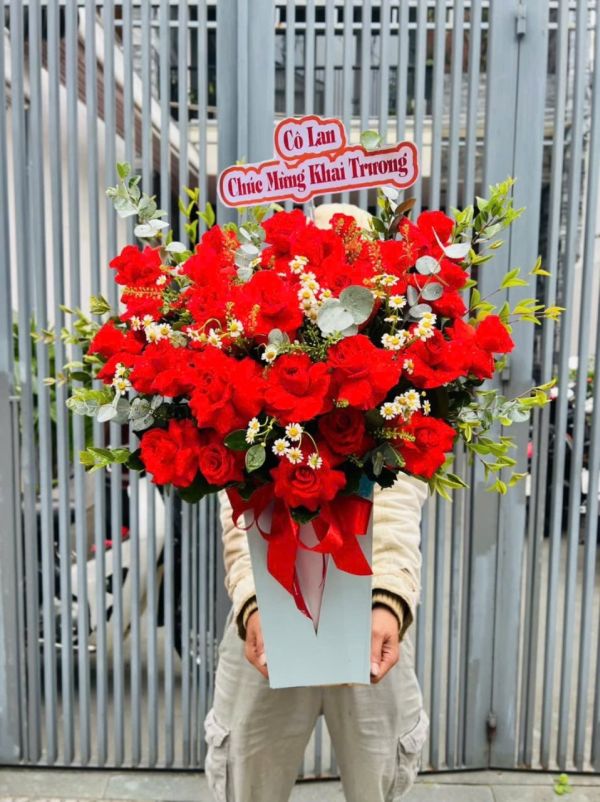 giỏ hoa khai trương