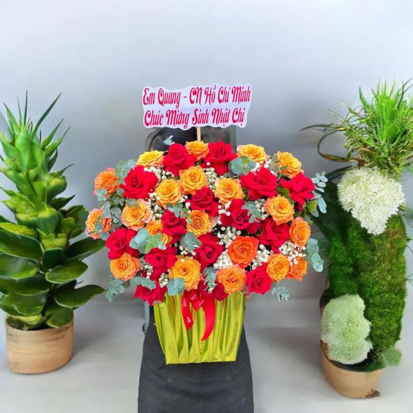 giỏ hoa sinh nhật