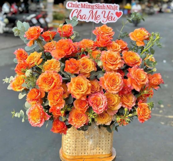 giỏ hoa sinh nhật