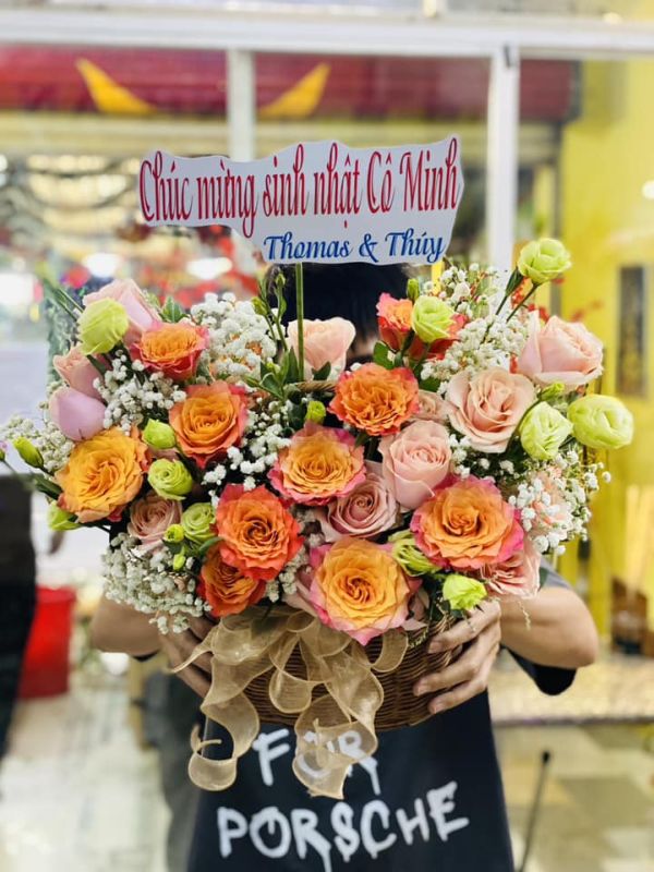 giỏ hoa sinh nhật
