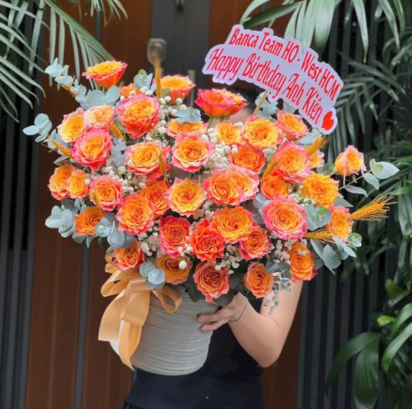giỏ hoa sinh nhật