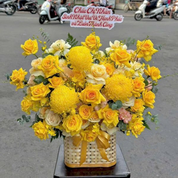 giỏ hoa sinh nhật