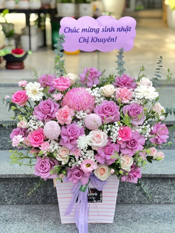 giỏ hoa sinh nhật