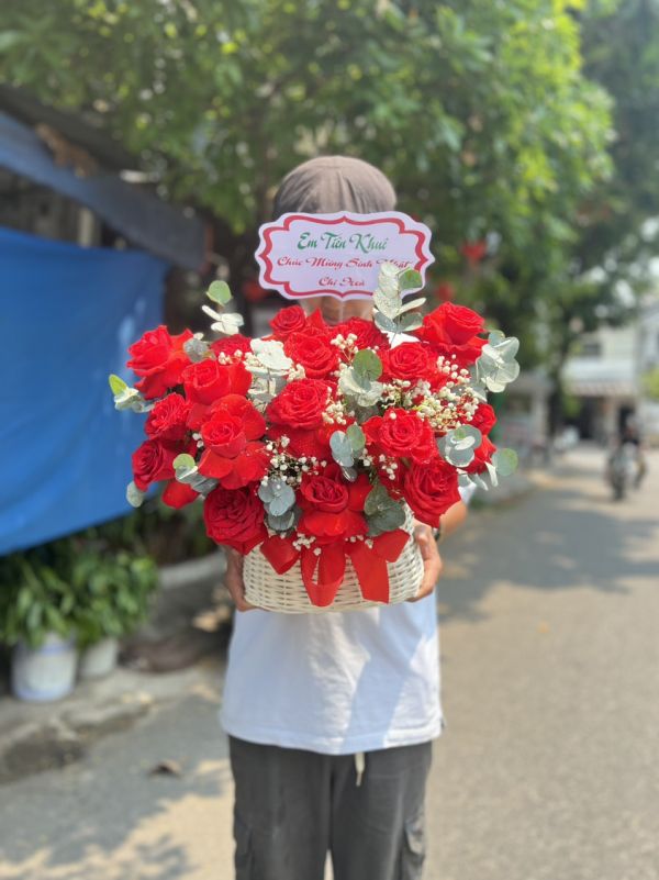 giỏ hoa sinh nhật