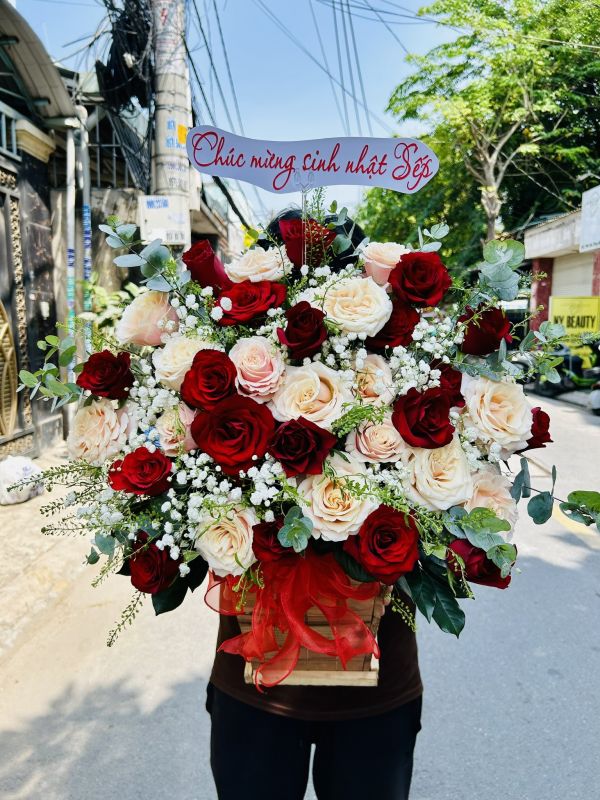 giỏ hoa sinh nhật