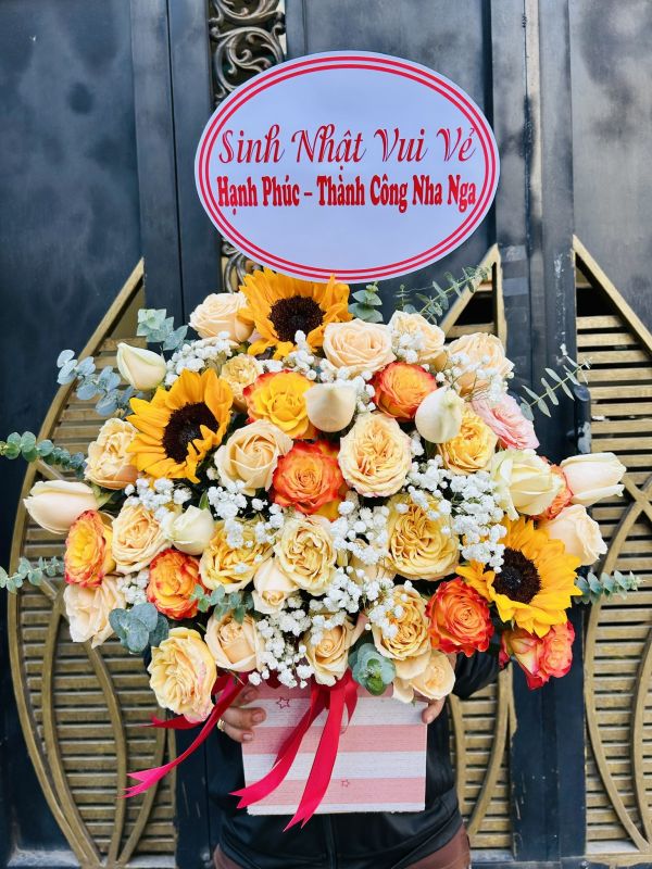 giỏ hoa sinh nhật