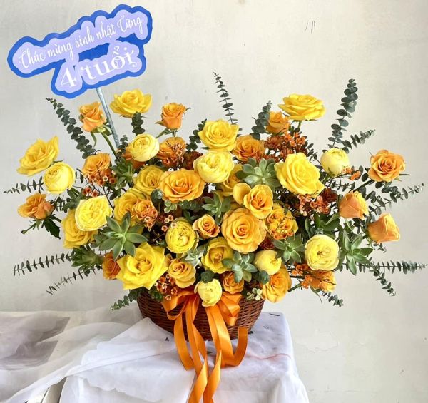 giỏ hoa sinh nhật