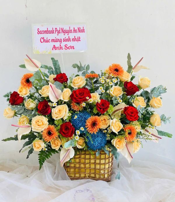 giỏ hoa sinh nhật