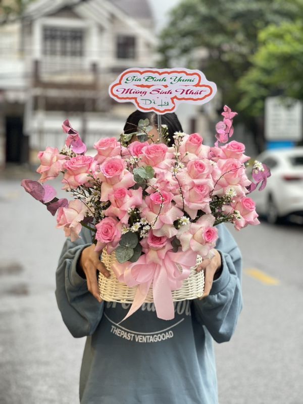 giỏ hoa sinh nhật