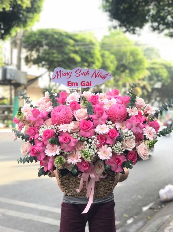 giỏ hoa sinh nhật