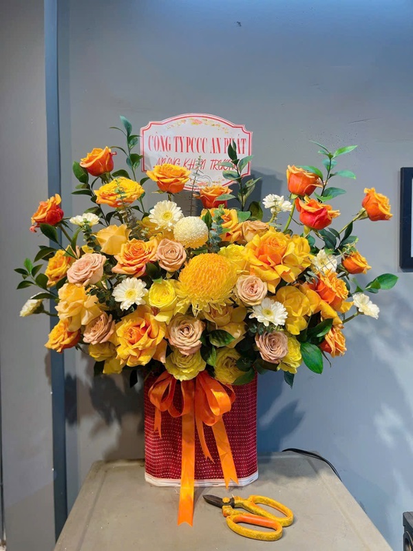 giỏ hoa khai trương