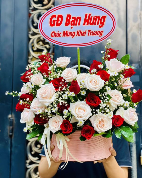 giỏ hoa khai trương