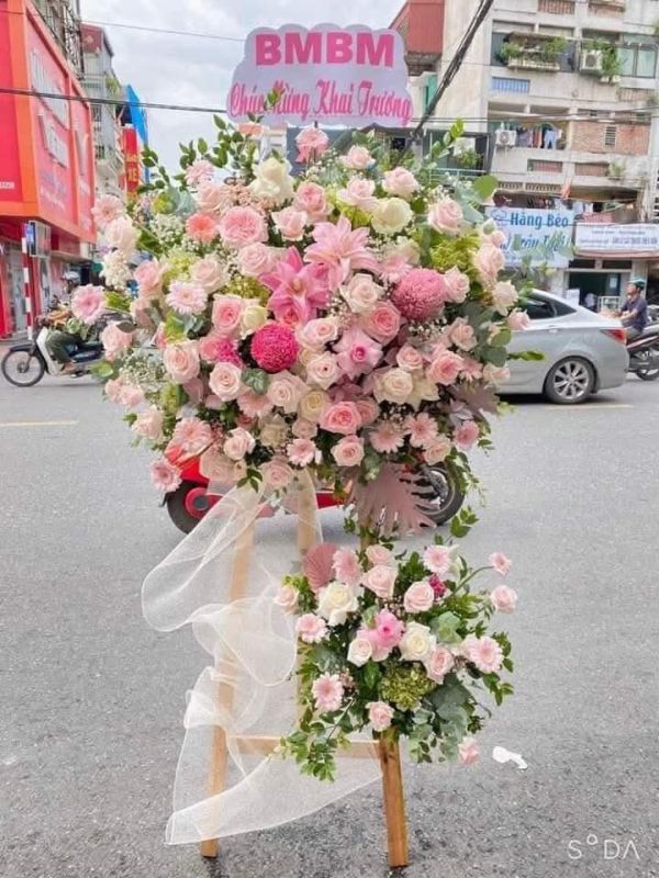 lẵng hoa khai trương