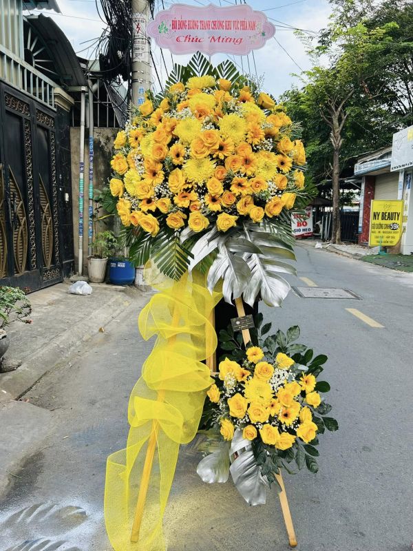 lẵng hoa khai trương