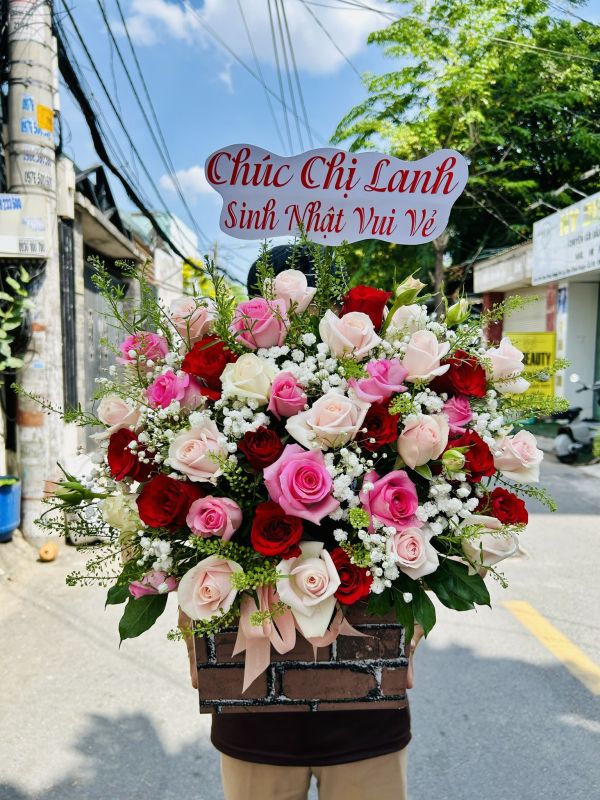giỏ hoa sinh nhật