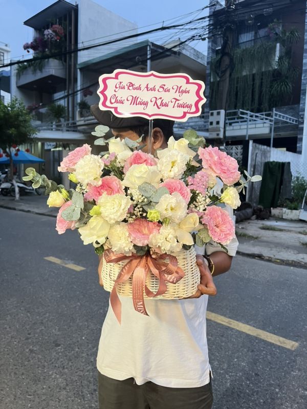 giỏ hoa khai trương