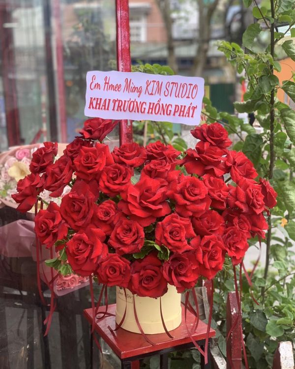 giỏ hoa khai trương